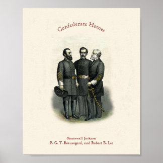 Póster 🎖️ de la guerra civil ⚔️ los héroes confederados