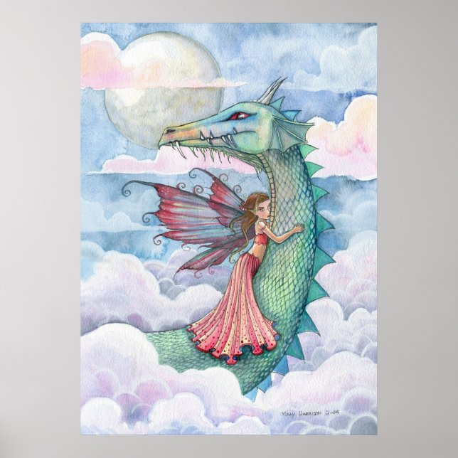 Póster de la Hada Dragón Rompe Nubes (Frente)