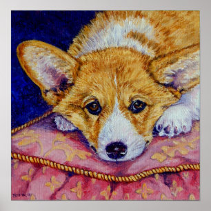 Poster de la impresión del Corgi Galés del