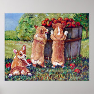 Poster de la impresión del Corgi Galés del