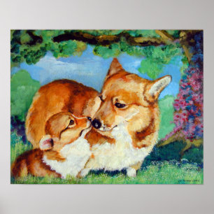 Poster de la impresión del Corgi Galés del