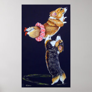 Poster de la impresión del Corgi Galés del