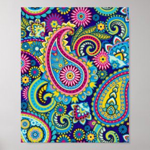 Poster de la impresión del modelo de Paisley
