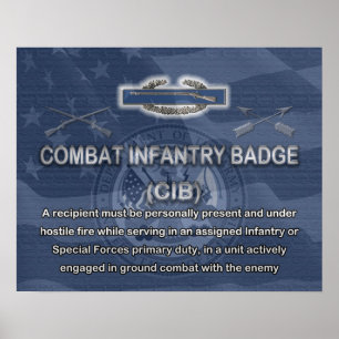 Póster de la Insignia de Infantería de Combate (CI