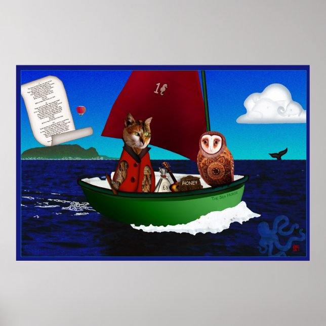 Póster de La Lechuza y el Gato (Frente)