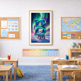 Póster de la letra B de Aurora | Impresión artísti