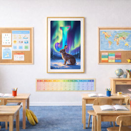 Póster de la letra J de Aurora | Impresión artísti