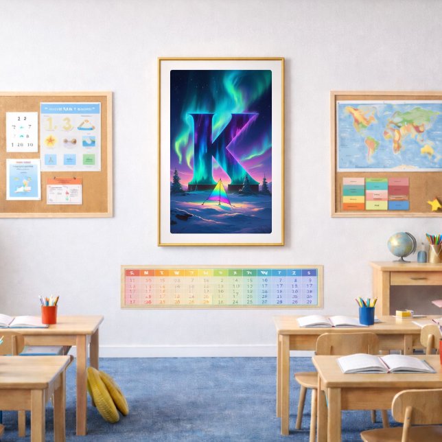 Póster de la letra K de Aurora | Arte de las luces (Subido por el creador)