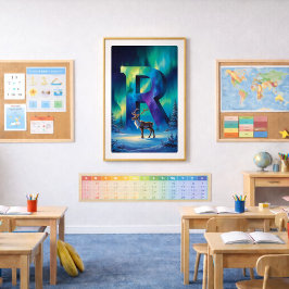 Póster de la letra R de Aurora | Arte de la Aurora