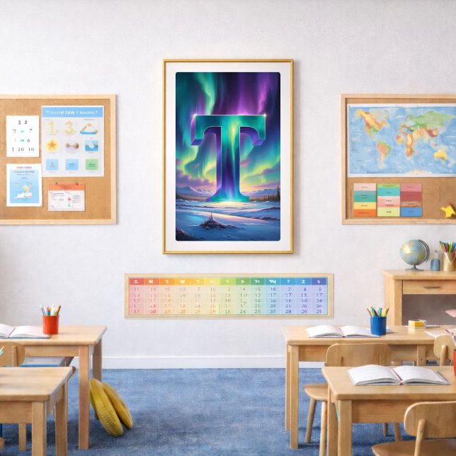 Póster de la letra T de Aurora | Arte de la aurora (Subido por el creador)