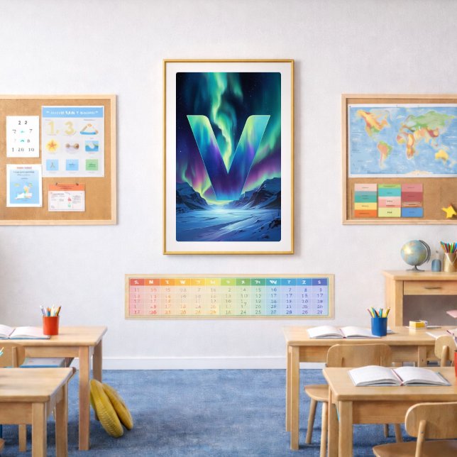 Póster de la letra V de Aurora | Arte de las luces (Subido por el creador)