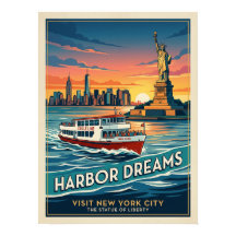 Póster de la línea circular Harbor Dreams