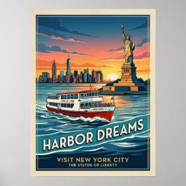 Póster de la línea circular Harbor Dreams