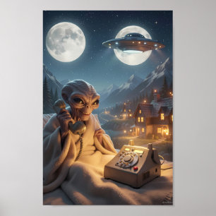 Póster de la línea directa de alienígenas bajo la 