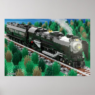 Póster de la locomotora 4-8-4 Northern de Phoenix 
