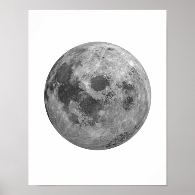 Poster de la luna, decoración de la pared de la lu (Frente)