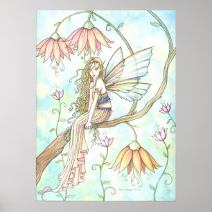 Póster de la magia de la hada de las flores de Ofe