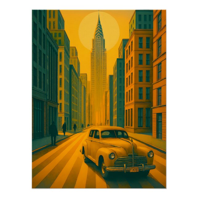Poster de la mañana en Nueva York (Anverso)