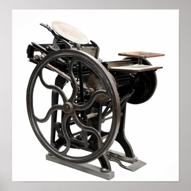 poster de la máquina de impresión de letras (Frente)