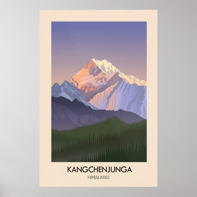 Póster de la montaña Kangchenjunga Himalayas (Frente)