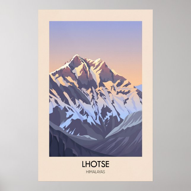 Póster de la montaña Lhotse Himalayas (Frente)