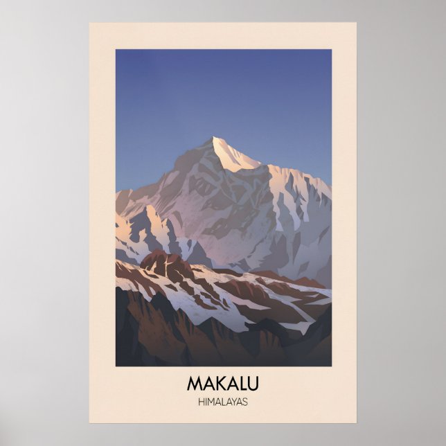 Póster de la Montaña Makalu Himalayas (Frente)