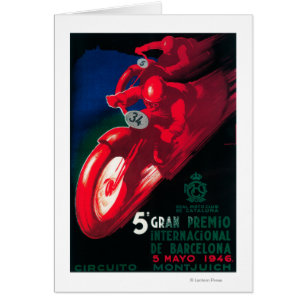 Poster de la motocicleta de 5 Gran Premio