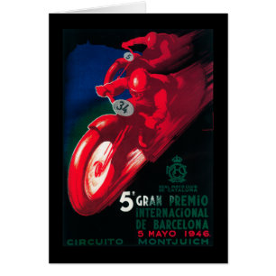 Poster de la motocicleta de 5 Gran Premio