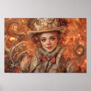 Póster de la musa del carnaval de relojería capric