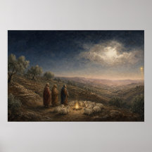 Póster de la Natividad de los Pastores Vigilantes