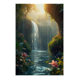 Poster de la Naturaleza de las Cascadas Encantadas