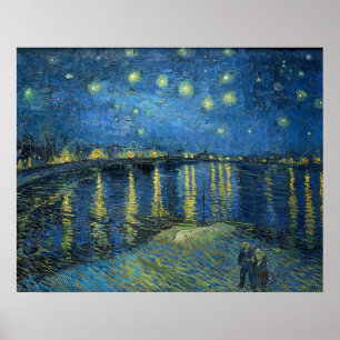 Póster de La noche estrellada sobre el Ródano de V