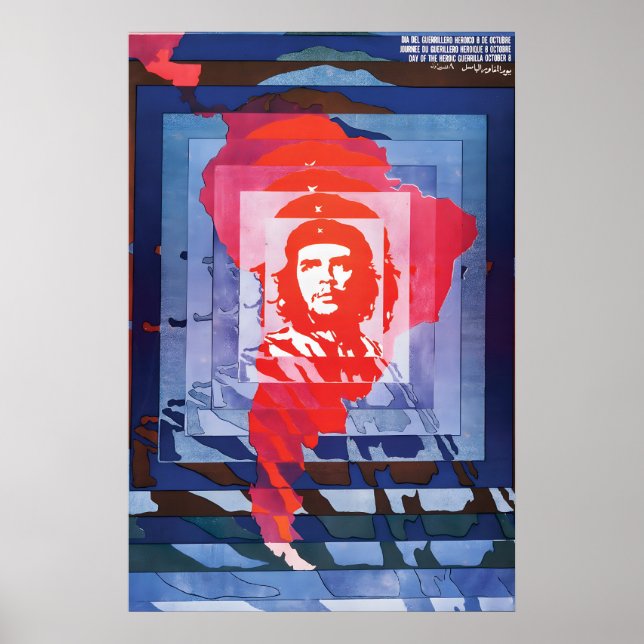 Póster de la OSPAAAL Cuba Día del Guerrillero Hero (Frente)