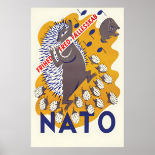 Póster de la OTAN anti-ruso danés Frihed  Libertad