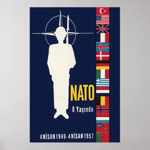 Póster de la OTAN turca 8 años Impresión Ejército 