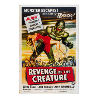 Póster de la película de terror de monstruos criat
