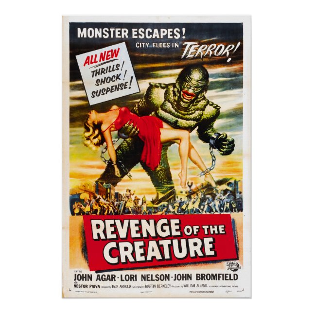 Póster de la película de terror de monstruos criat (Anverso)