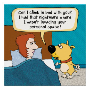 Poster de la pesadilla del perro divertido