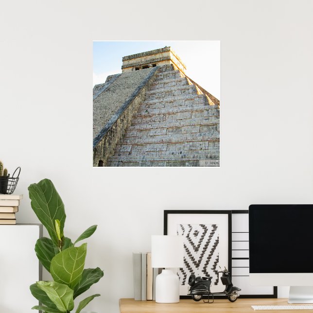 Póster de la pirámide CHITZENITZA (Oficina en casa)