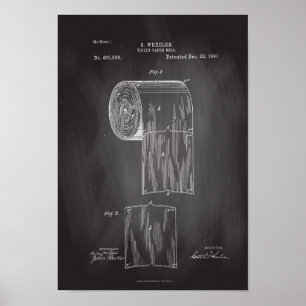 Poster de la pizarra de la impresión de la patente