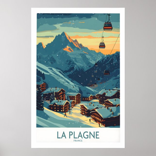 Póster de La Plagne Francia 1 (Frente)