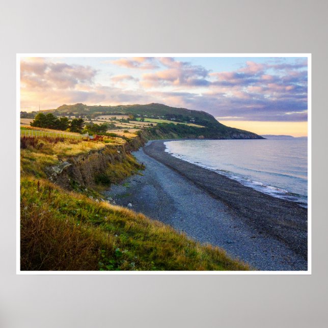 Póster de la playa de Greystones | Póster costero  (Frente)