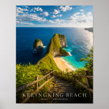 Póster de la playa de lujo Kelingking Bali