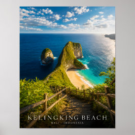 Póster de la playa de lujo Kelingking Bali