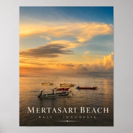 Póster de la playa de lujo Mertasari Bali