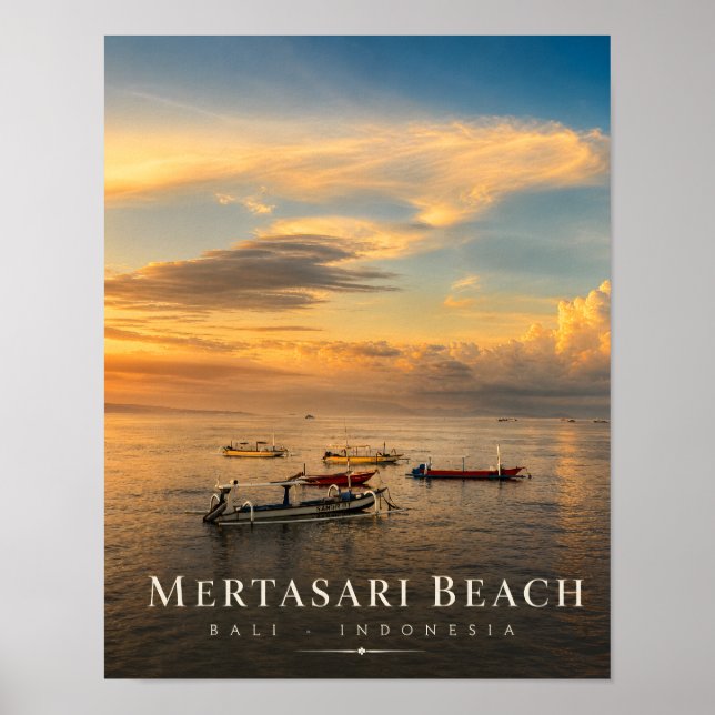 Póster de la playa de lujo Mertasari Bali (Frente)