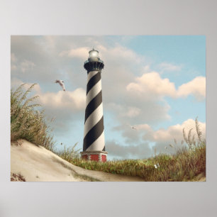Póster De la "poster luz de Hatteras del cabo" de Alan