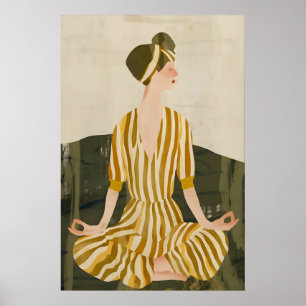 Póster de la postura del loto - Imprimible meditat