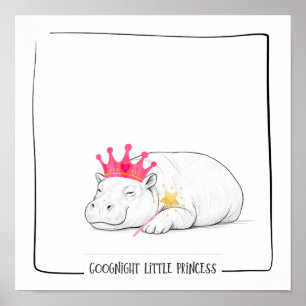 Póster de la Princesa del Hipopótamo Pigmeo Bebé
