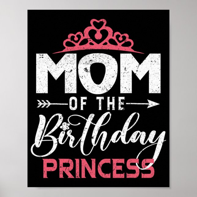 Póster De la Princesa Nacida Chica Divertidas Madres Feli (Frente)